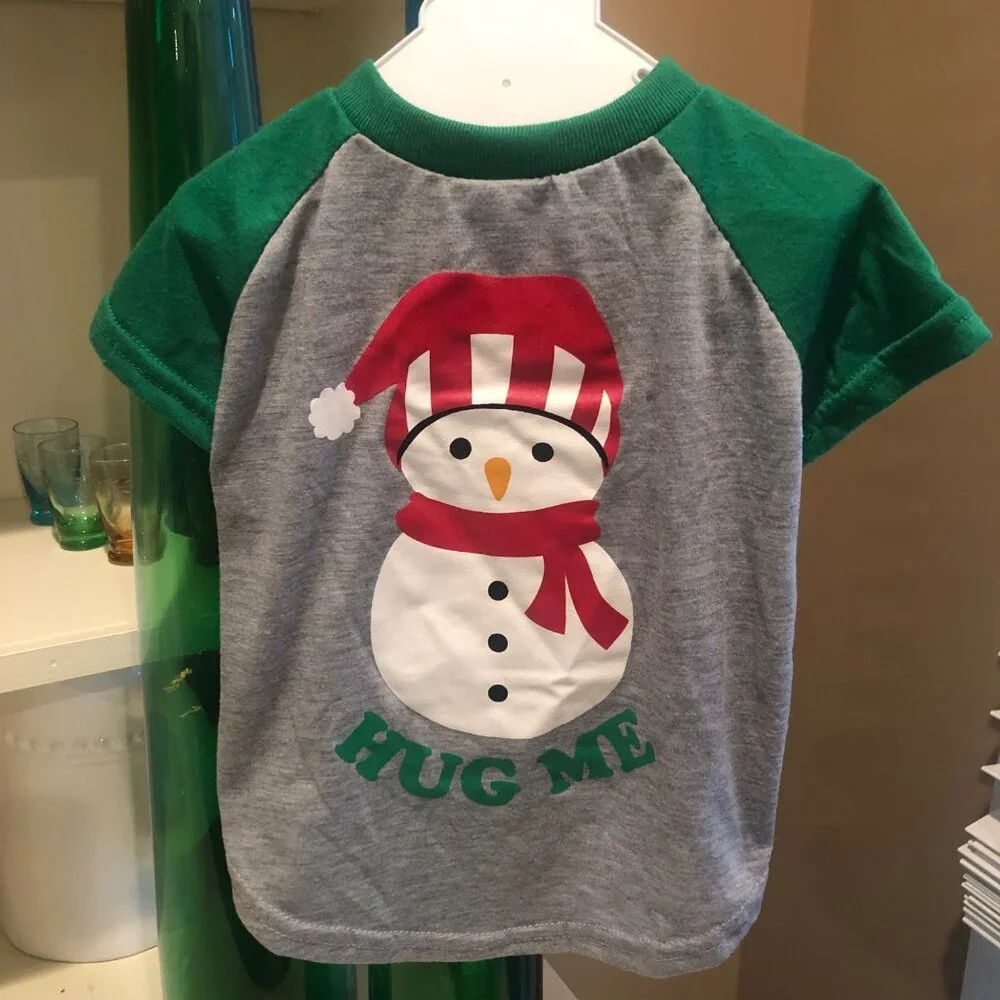 Luv-A-Pet Hug Me Snowman Tee Pet Dog Apparel Size Medium
